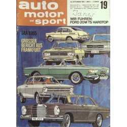 auto motor & sport Heft 19 / 18 September 1965 - IAA