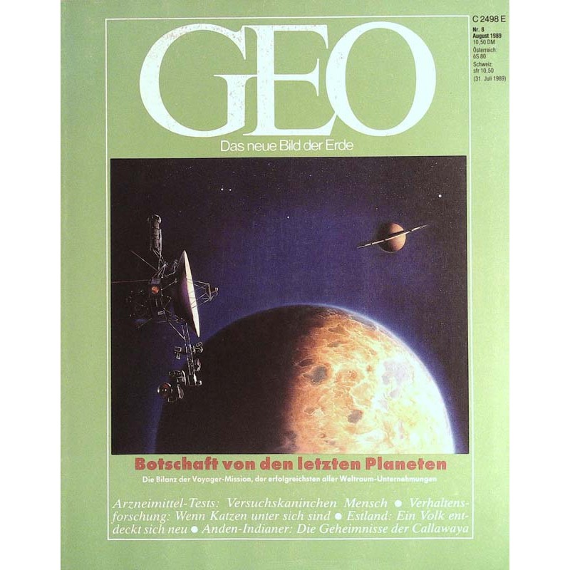 Geo Nr. 8 / August 1989 - Voyager Mission