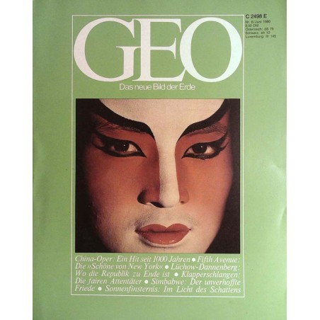 Geo Nr. 6 / Juni 1980 - China Oper