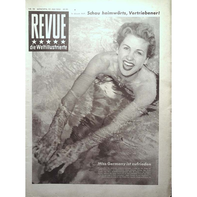 Revue Nr.28 / 12 Juli 1952 - Miss Germany Renate Hoy