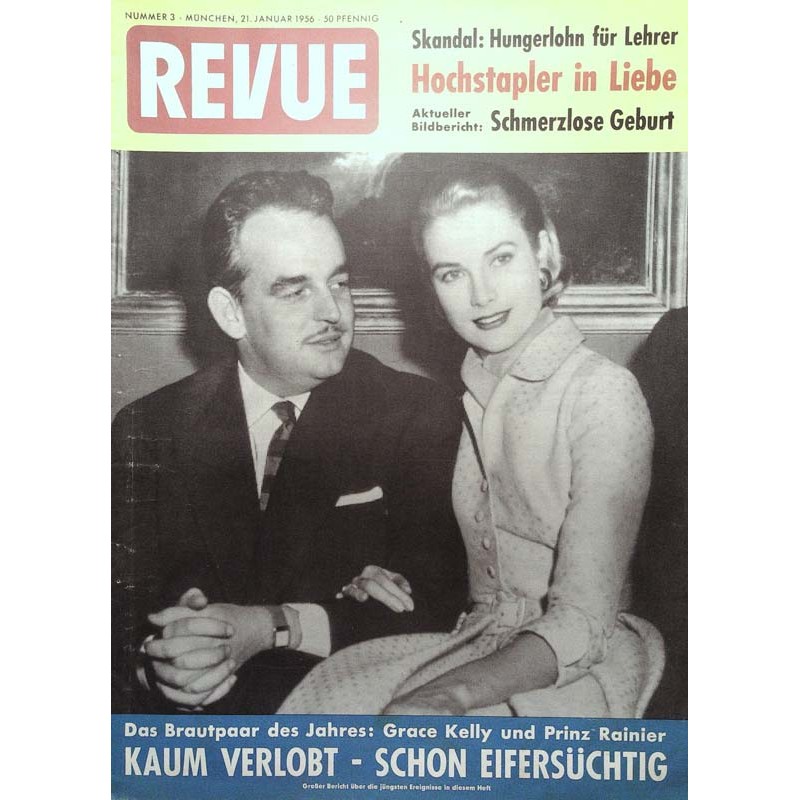 Revue Nr.3 / 21 Januar 1956 - Grace Kelly und Prinz Rainer