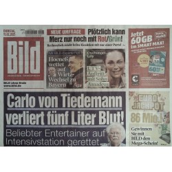 Bild Zeitung Dienstag, 11 Februar 2025 - Carlo von Tiedemann