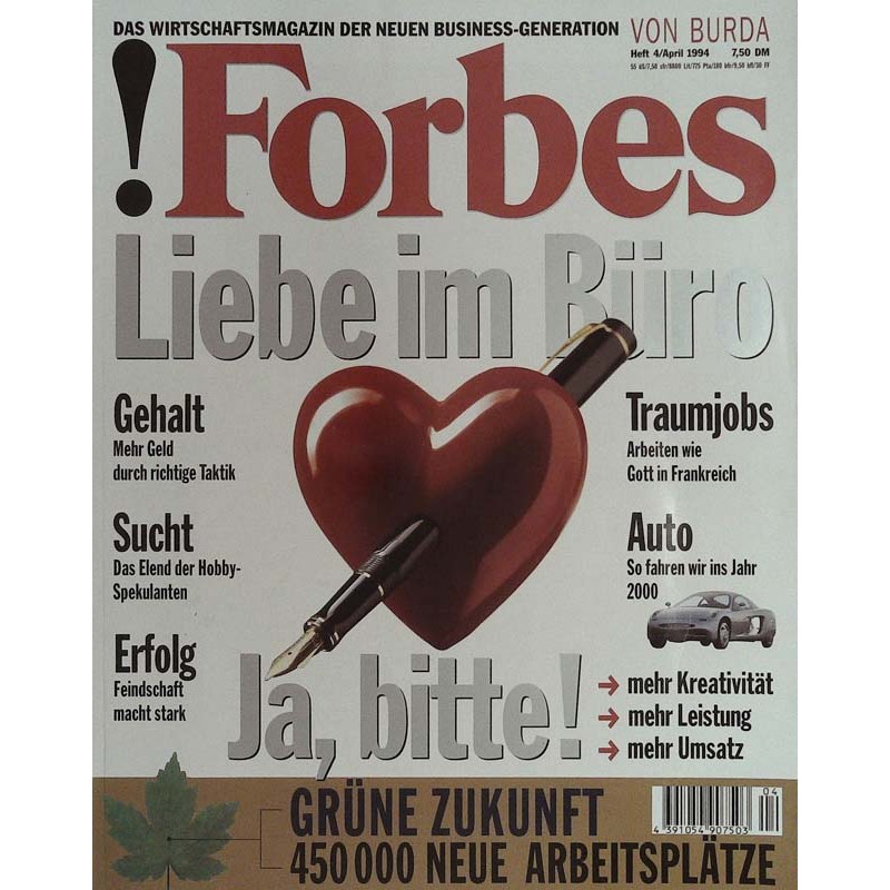 Forbes Nr. 4/April von 1994 - Liebe im Büro, ja bitte!