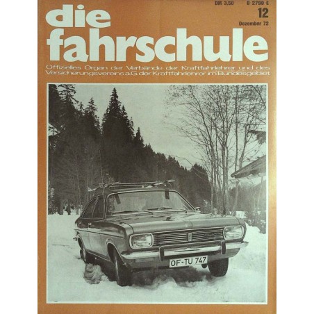 Die Fahrschule Nr.12 / Dezember 1972 - Simca-Chrysler 180