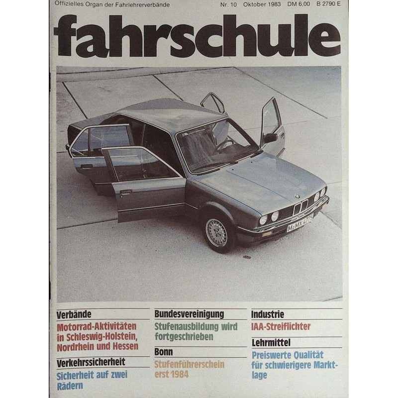 Fahrschule Nr.10 / Oktober 1983 - BMW 3er Reihe