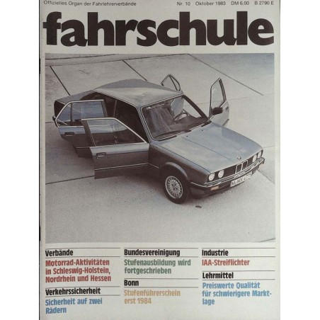 Fahrschule Nr.10 / Oktober 1983 - BMW 3er Reihe