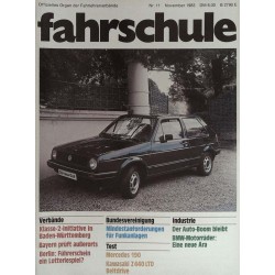 Fahrschule Nr.11 / November 1983 - Der neue Golf