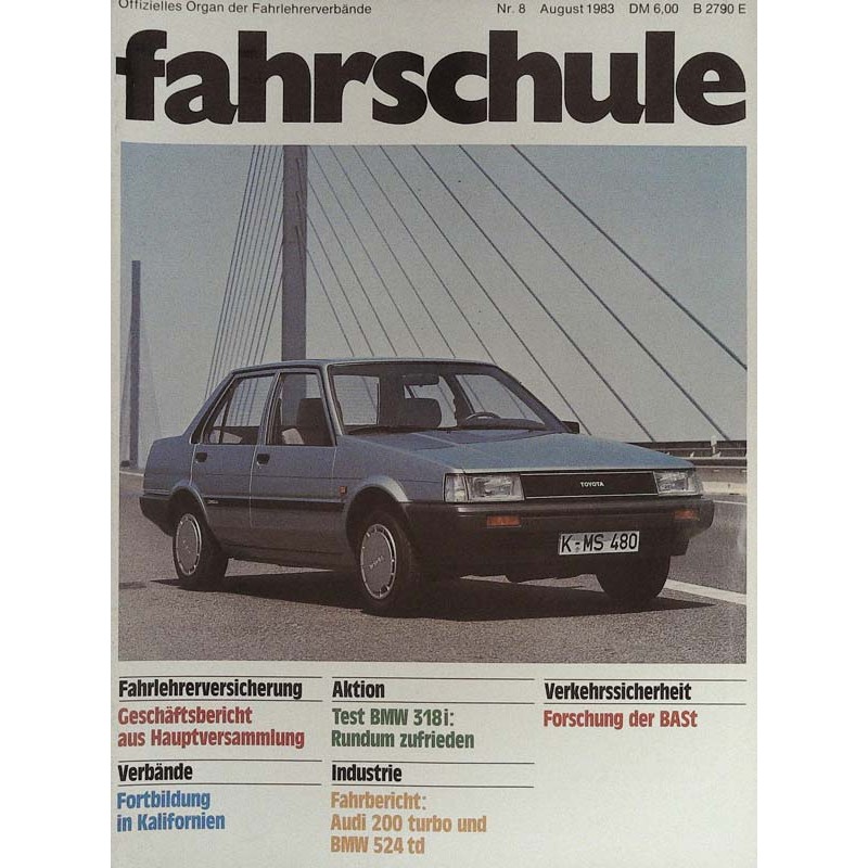 Fahrschule Nr.8 / August 1983 - Toyota Corolla