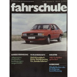 Die Fahrschule Nr.9 / September 1978 - Der neue Audi 80