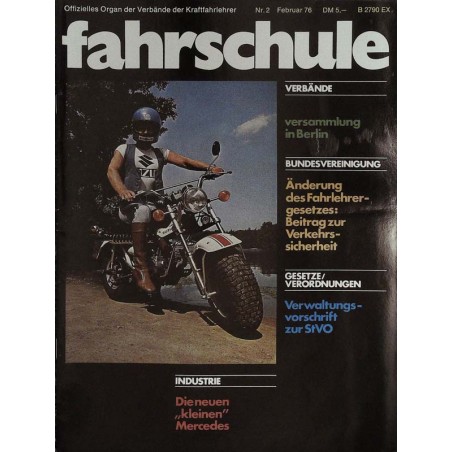 Die Fahrschule Nr.2 / Februar 1976 - Suzuki RV 90