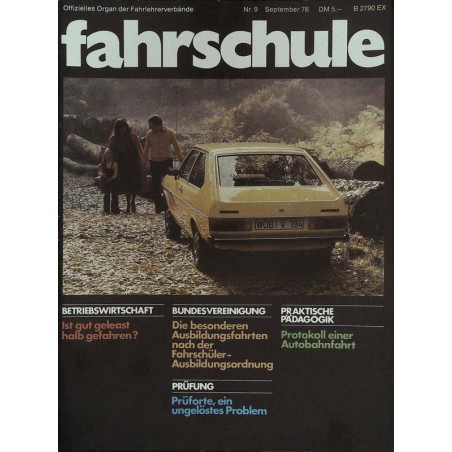 Die Fahrschule Nr.9 / September 1976 - VW Passat