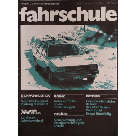 Die Fahrschule Nr.1 / Januar 1978 - Schneeketten