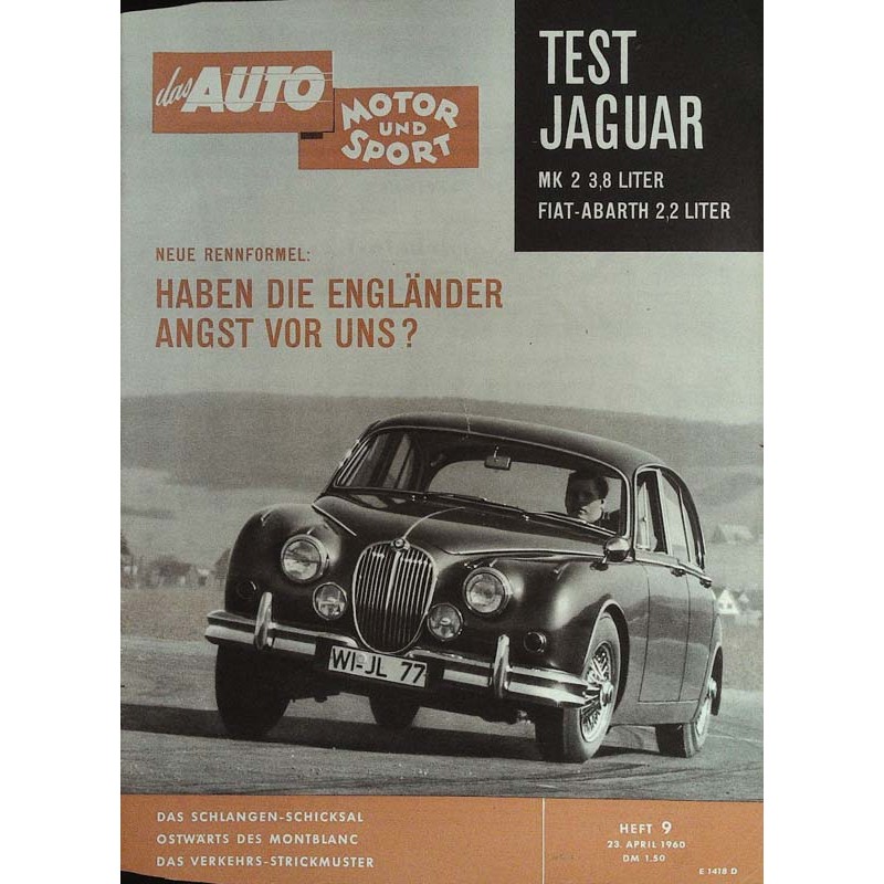 auto motor & sport Heft 9 / 23 April 1960 - Jaguar MK 2 mit 3,8 Liter