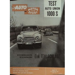 auto motor & sport Heft 3 / 30 Januar 1960 - Auto Union 1000 S