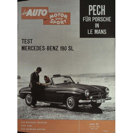 auto motor & sport Heft 15 / 16 Juli 1960 - Mercedes Benz 190 SL