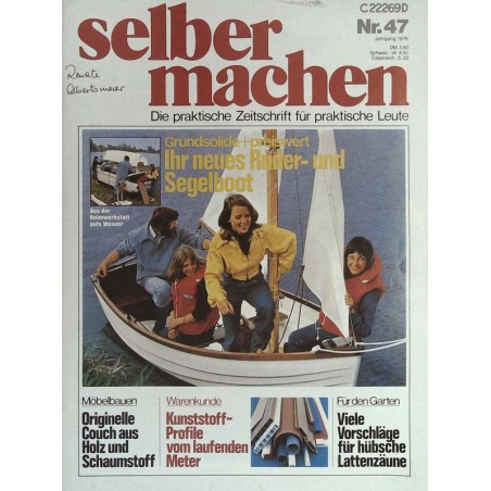 Selber machen Nr. 47 - 1976 - Ruder und Segelboot