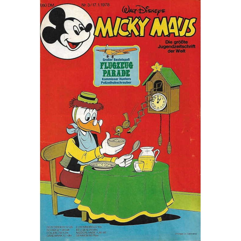 Micky Maus Nr. 3 / 17 Januar 1978 - Flugzeugparade