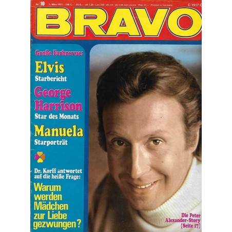 BRAVO Nr.10 / 1 März 1971 - Peter Alexander