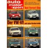 auto motor & sport Heft 1 / 4 Januar 1969 - Der VW 411